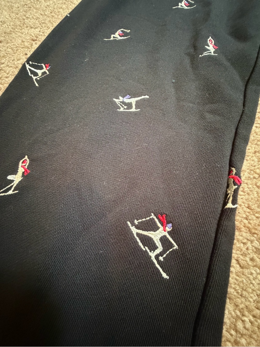 Small spiritual gangster namaski Hudson sweatpants joggers black embroidered ski - Picture 7 of 13